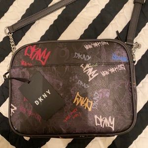 DKNY multi-colored camera cross body. One Size.